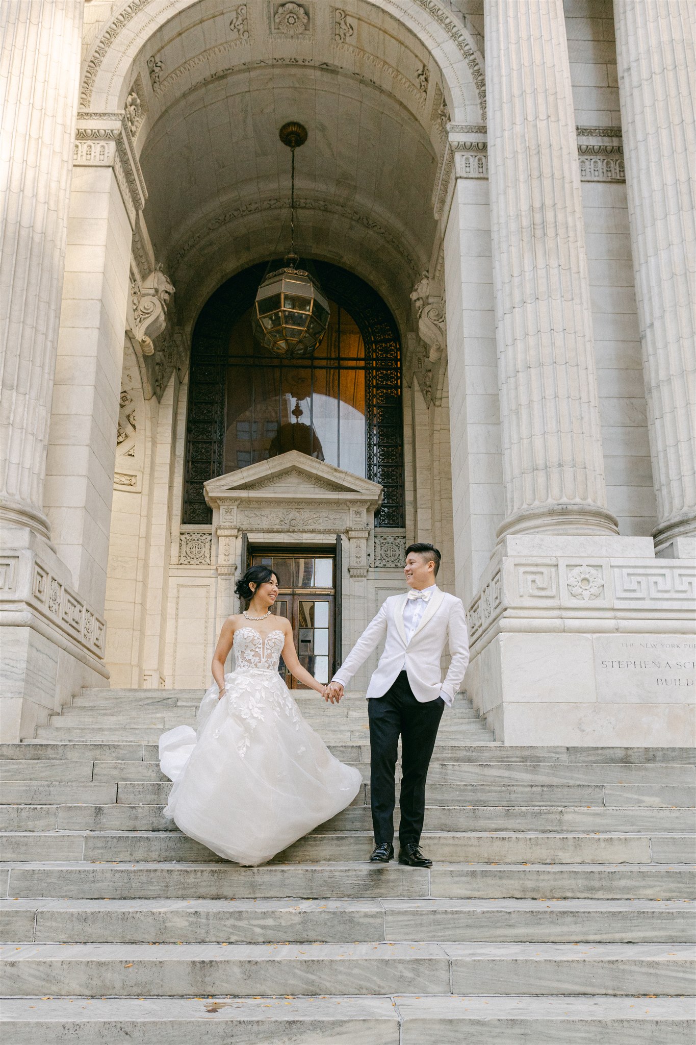 Wedding photos of a couple in NYC