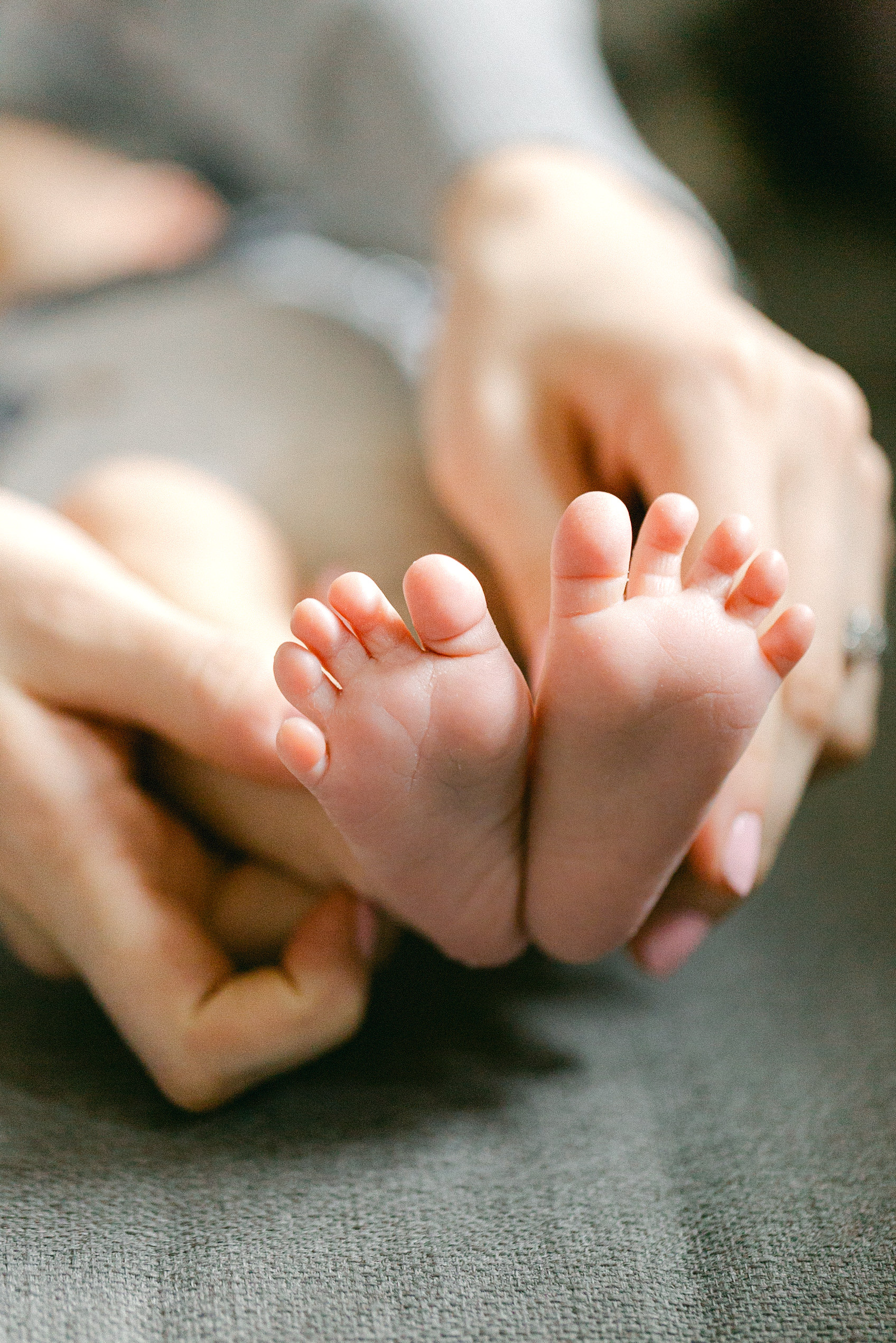 A close up of baby feet