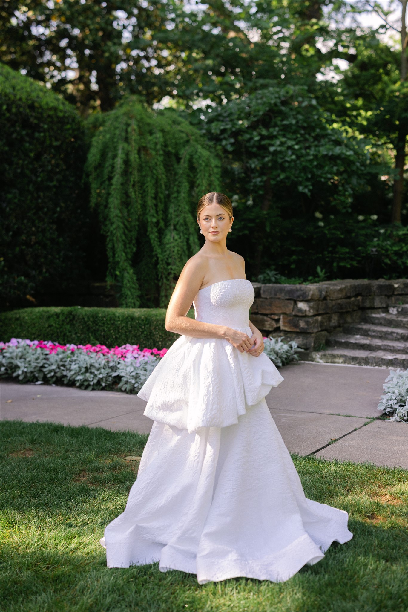 Bridal portraits at the dallas arboretum