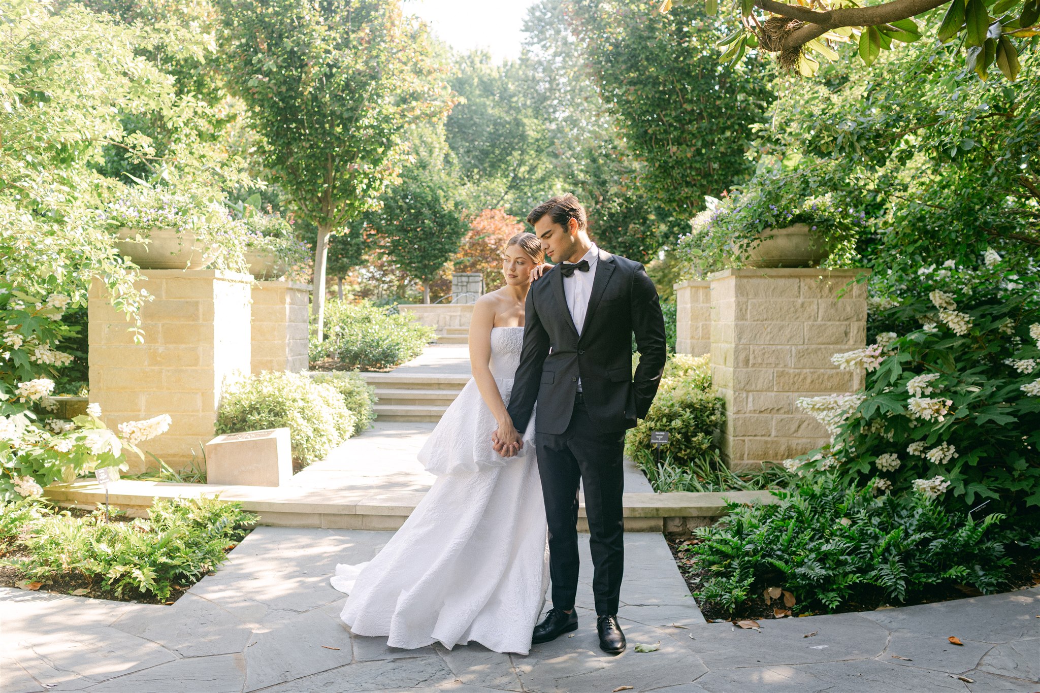 Wedding photos at the dallas arboretum