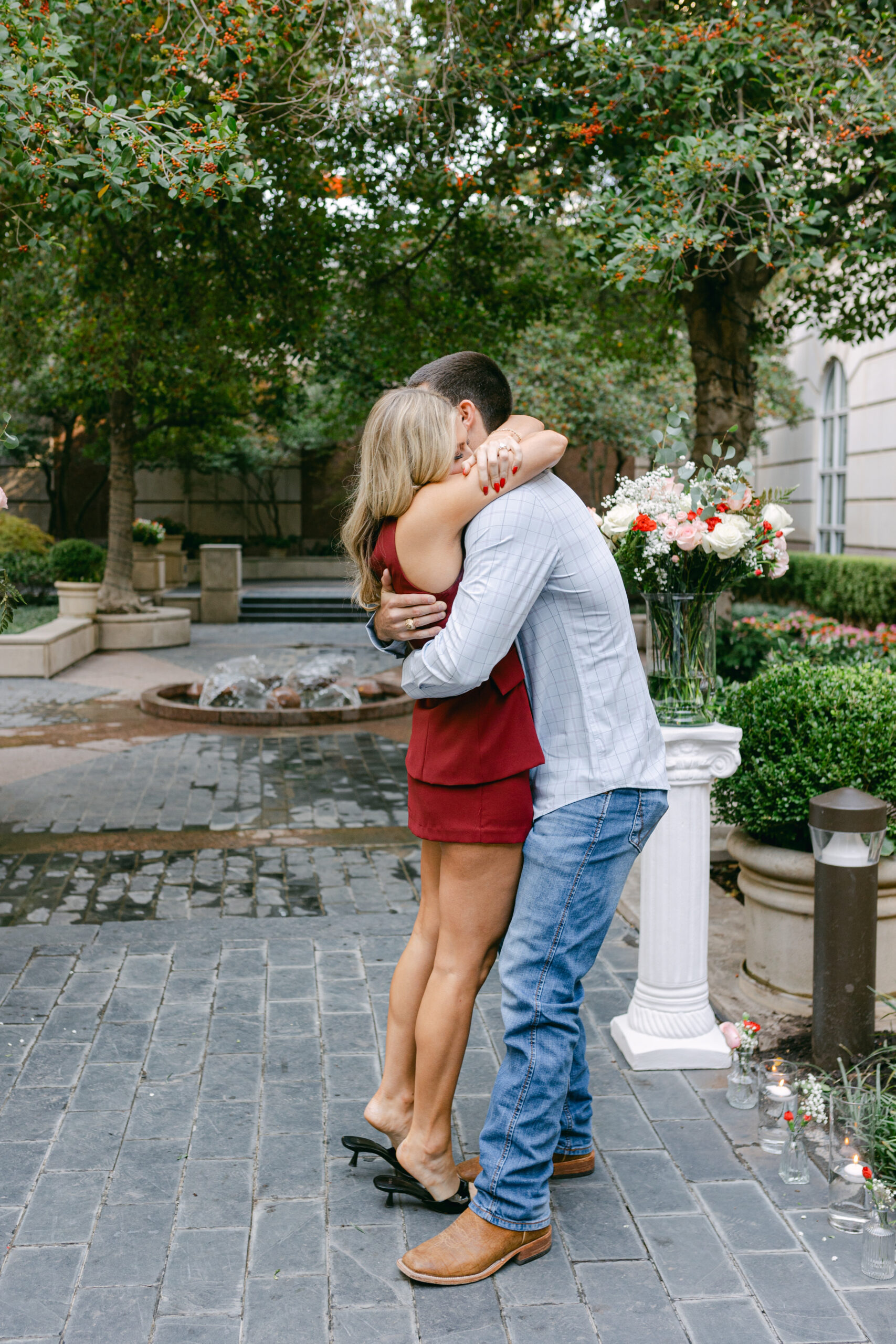Proposal at the crescent hotel in dallas