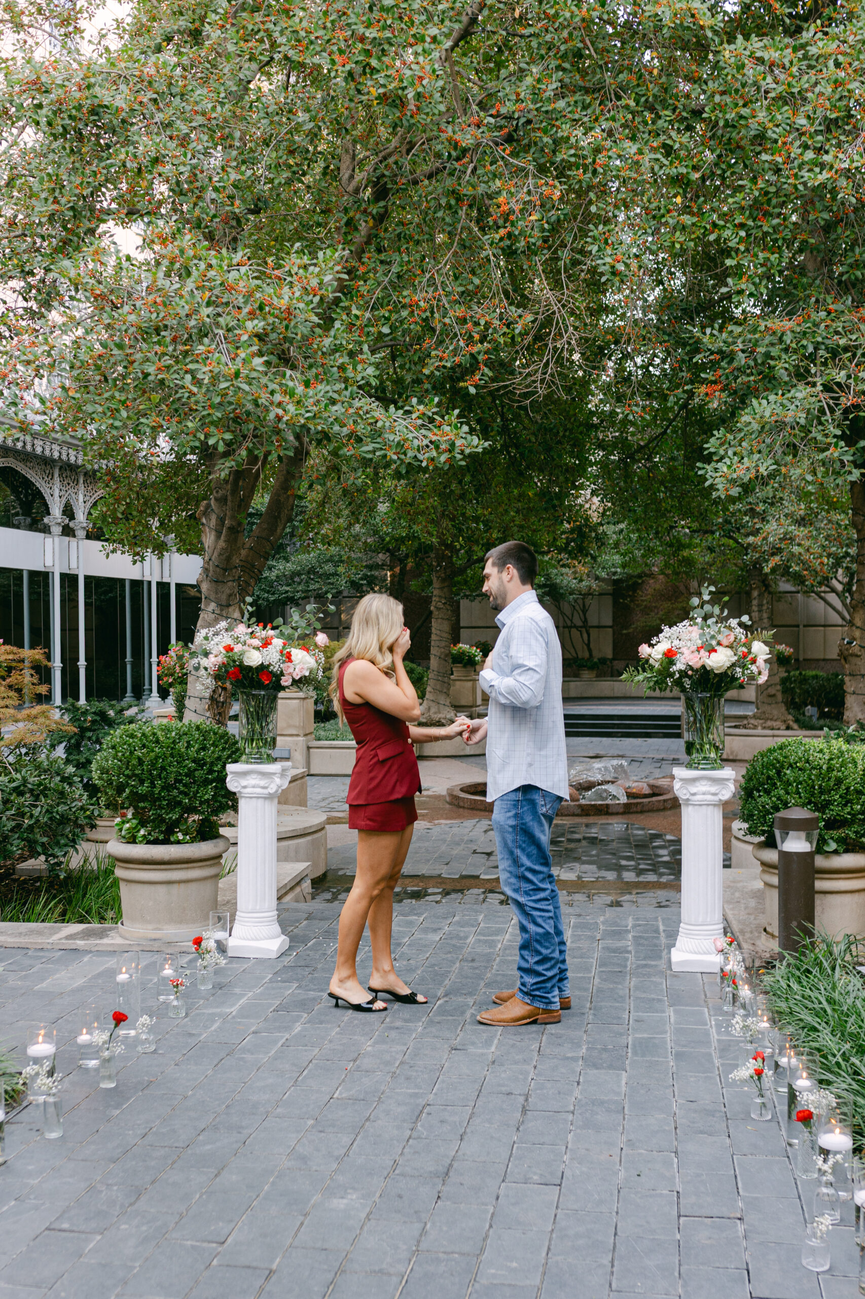 Proposal at the crescent hotel in dallas