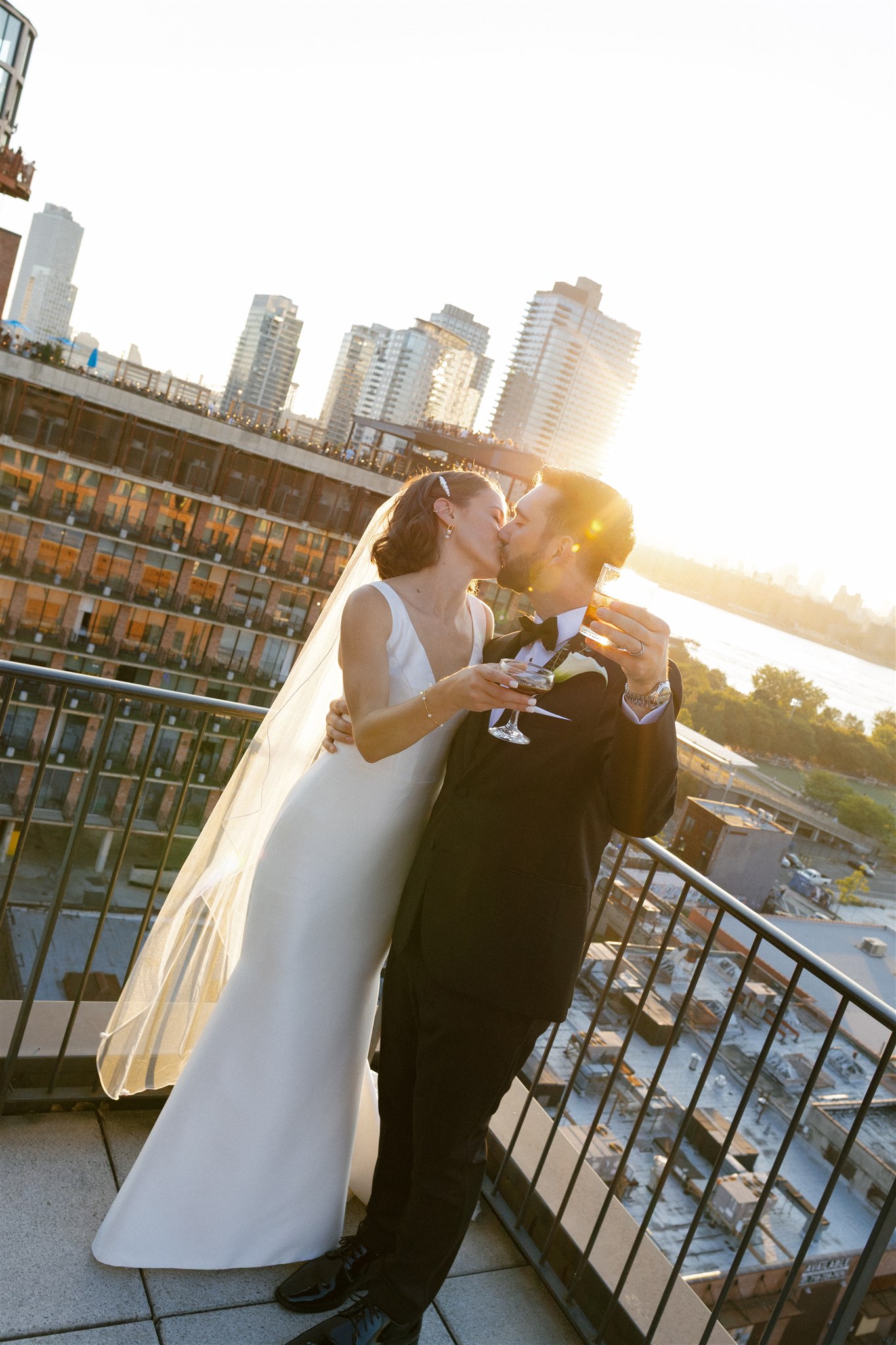 a rooftop wedding ceremony at the wythe hotel in brooklyn nyc