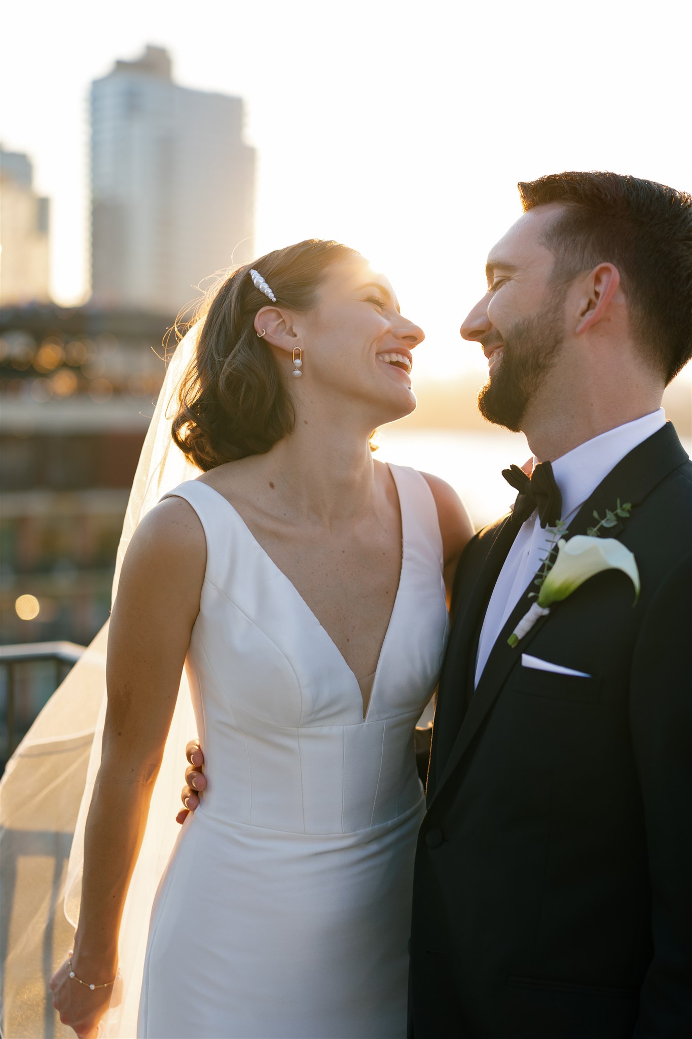 documentary bride and groom portraits after their wedding ceremony