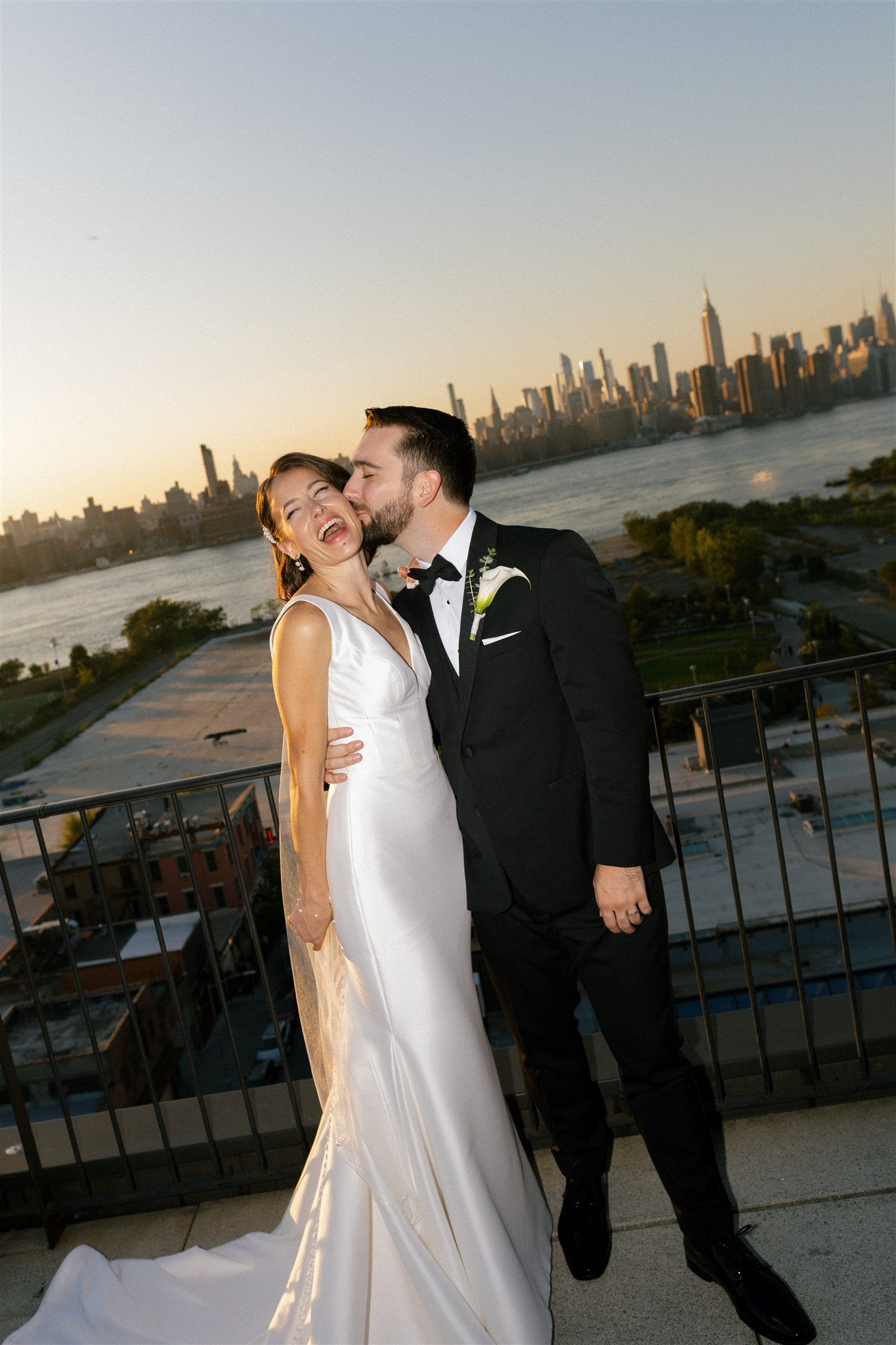 a rooftop wedding ceremony at the wythe hotel in brooklyn nyc