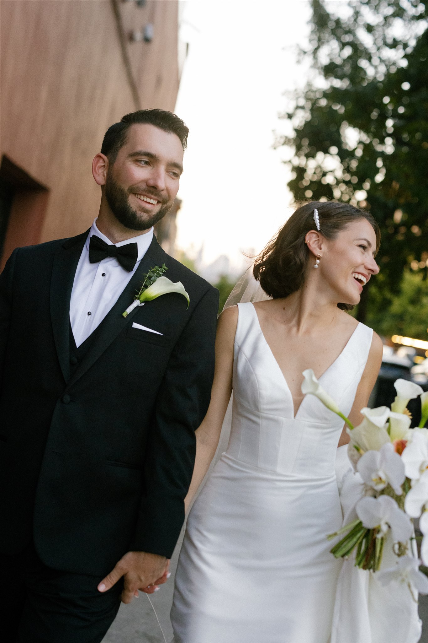 documentary bride and groom portraits after their wedding ceremony