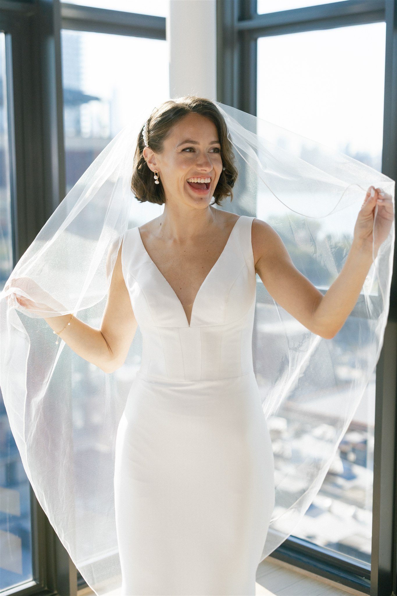 bridal portraits at the wythe hotel in brooklyn nyc