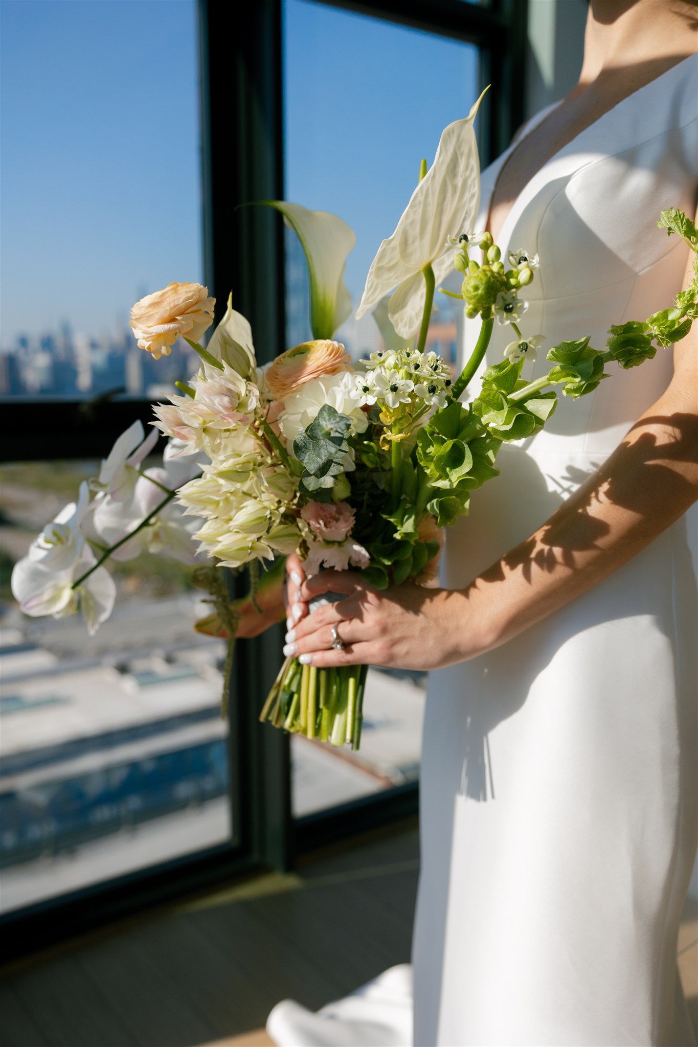 bridal portraits at the wythe hotel in brooklyn nyc