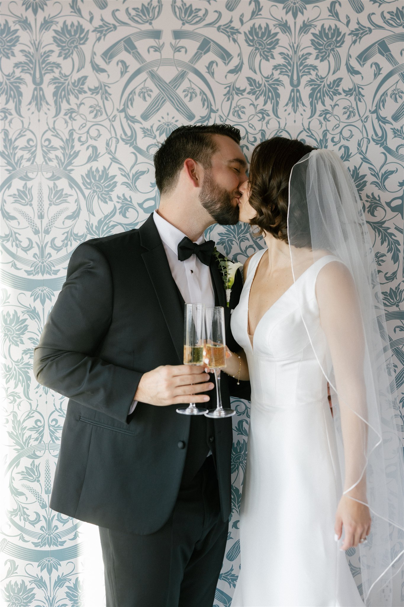 bride and groom portraits at the wythe hotel in brooklyn nyc