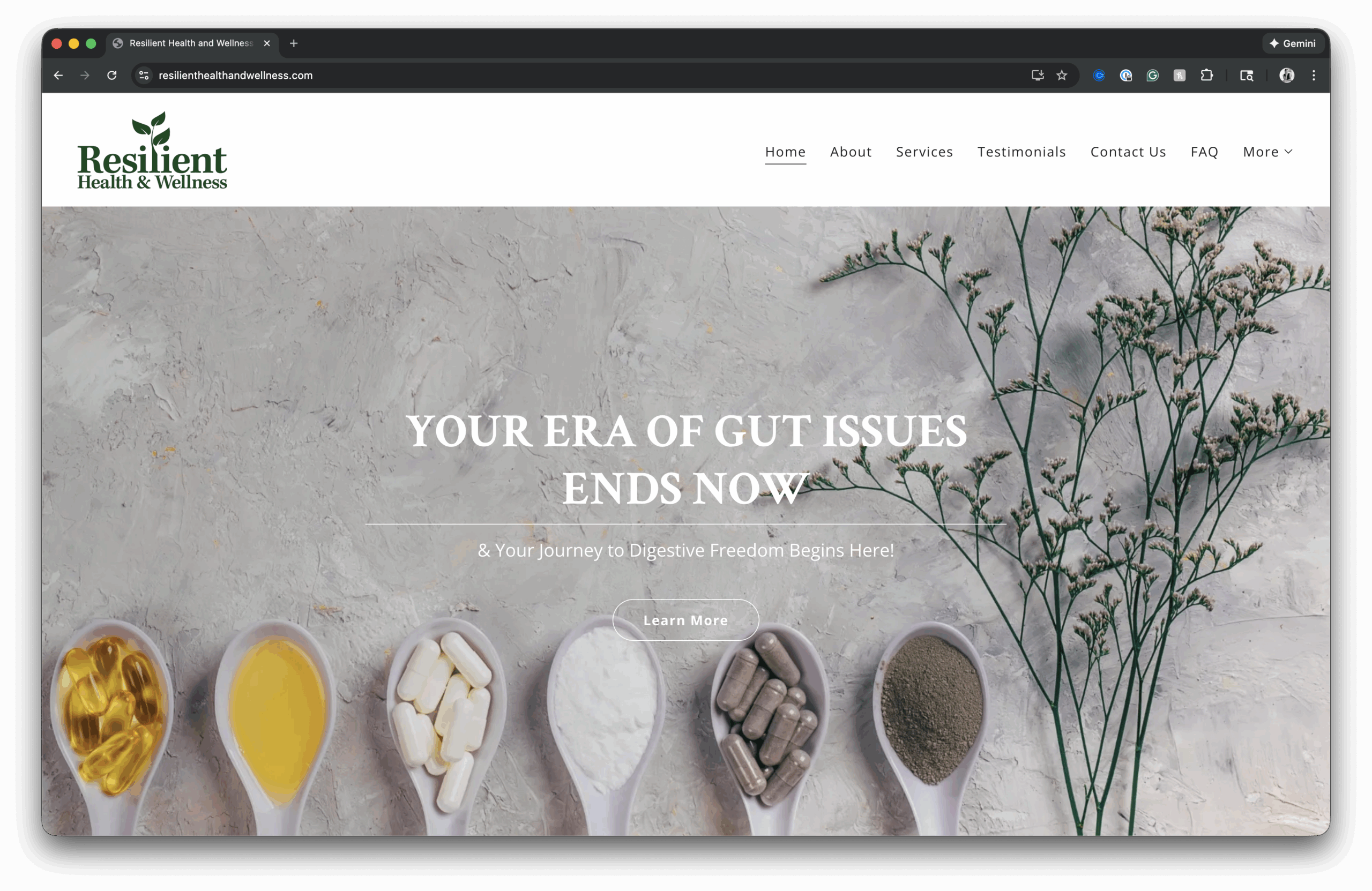 website before the make over