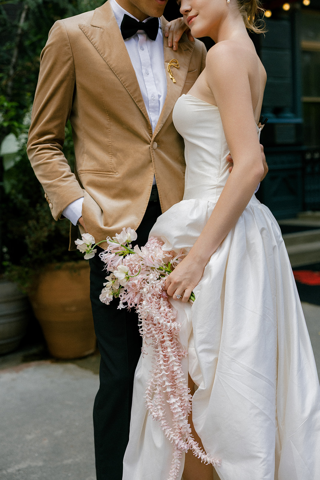 Editorial couples portraits for a wedding at Hotel Chelsea in Manhattan NYC
