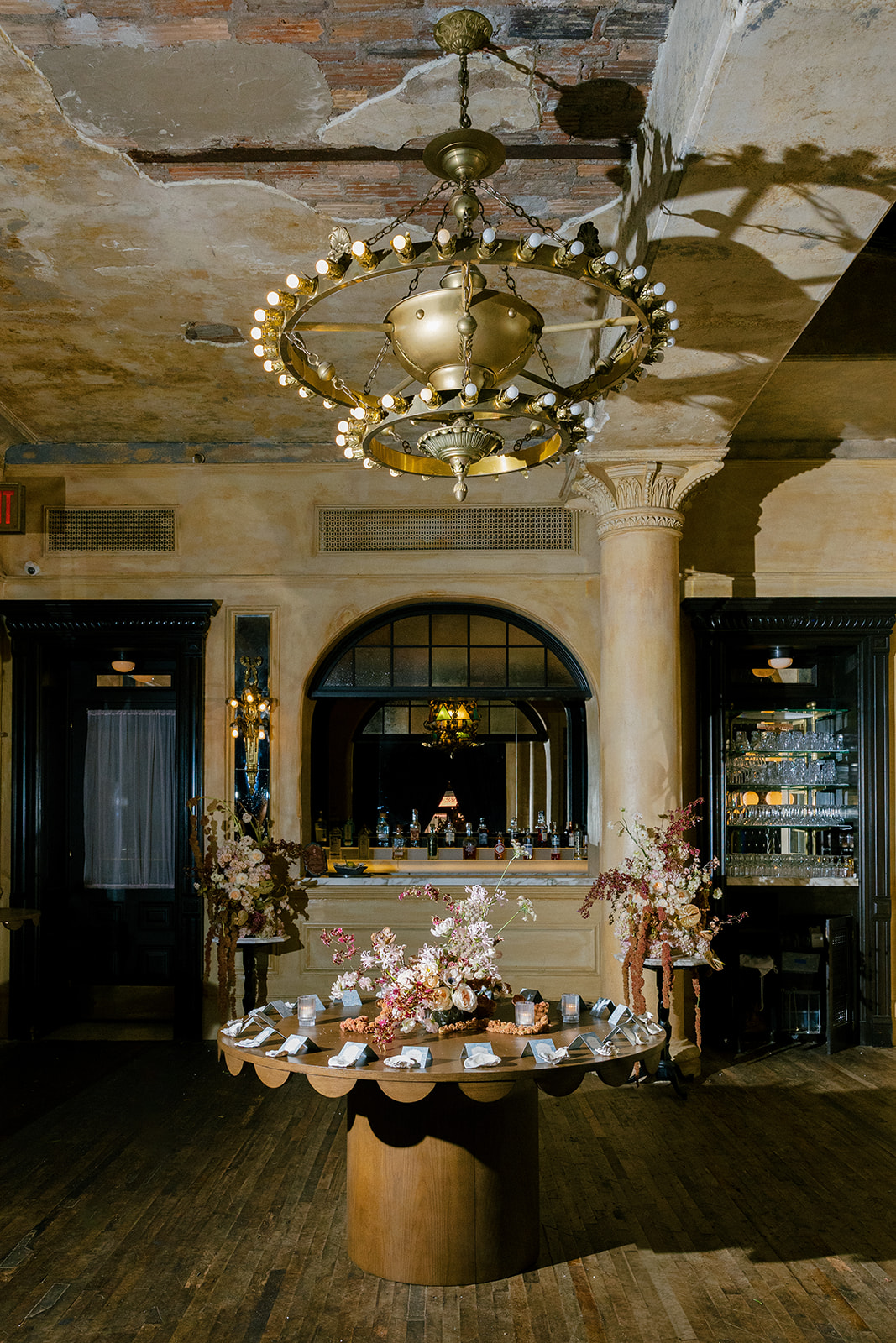 Seating chart for a wedding reception at Hotel Chelsea in Manhattan New York