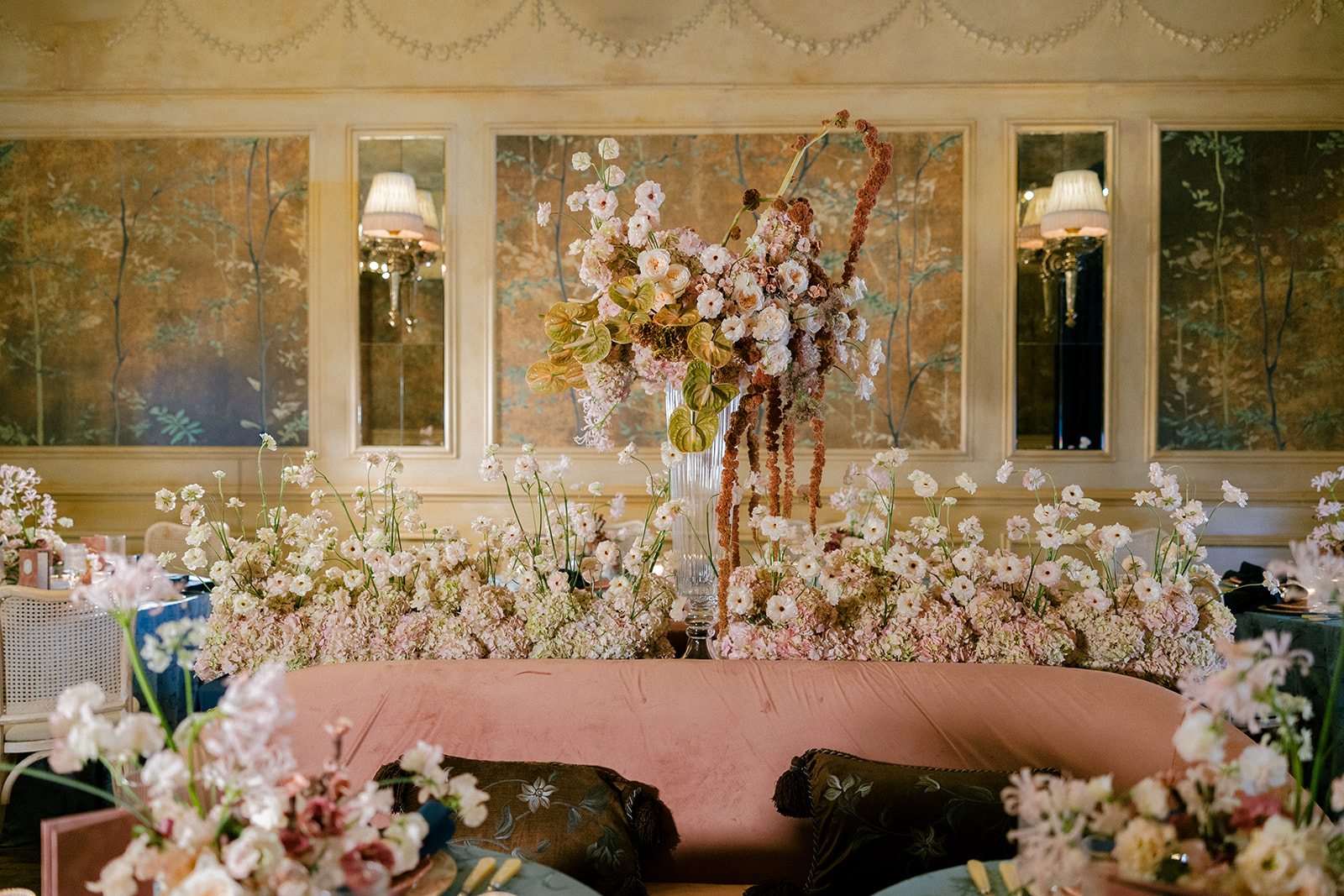 Luxury wedding florals for a wedding at Hotel Chelsea in NYC