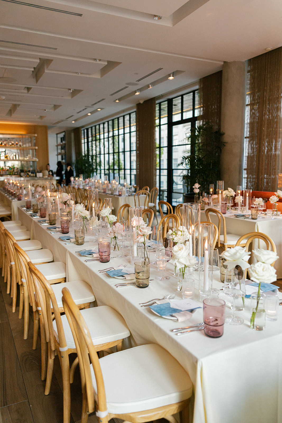 wedding reception tables