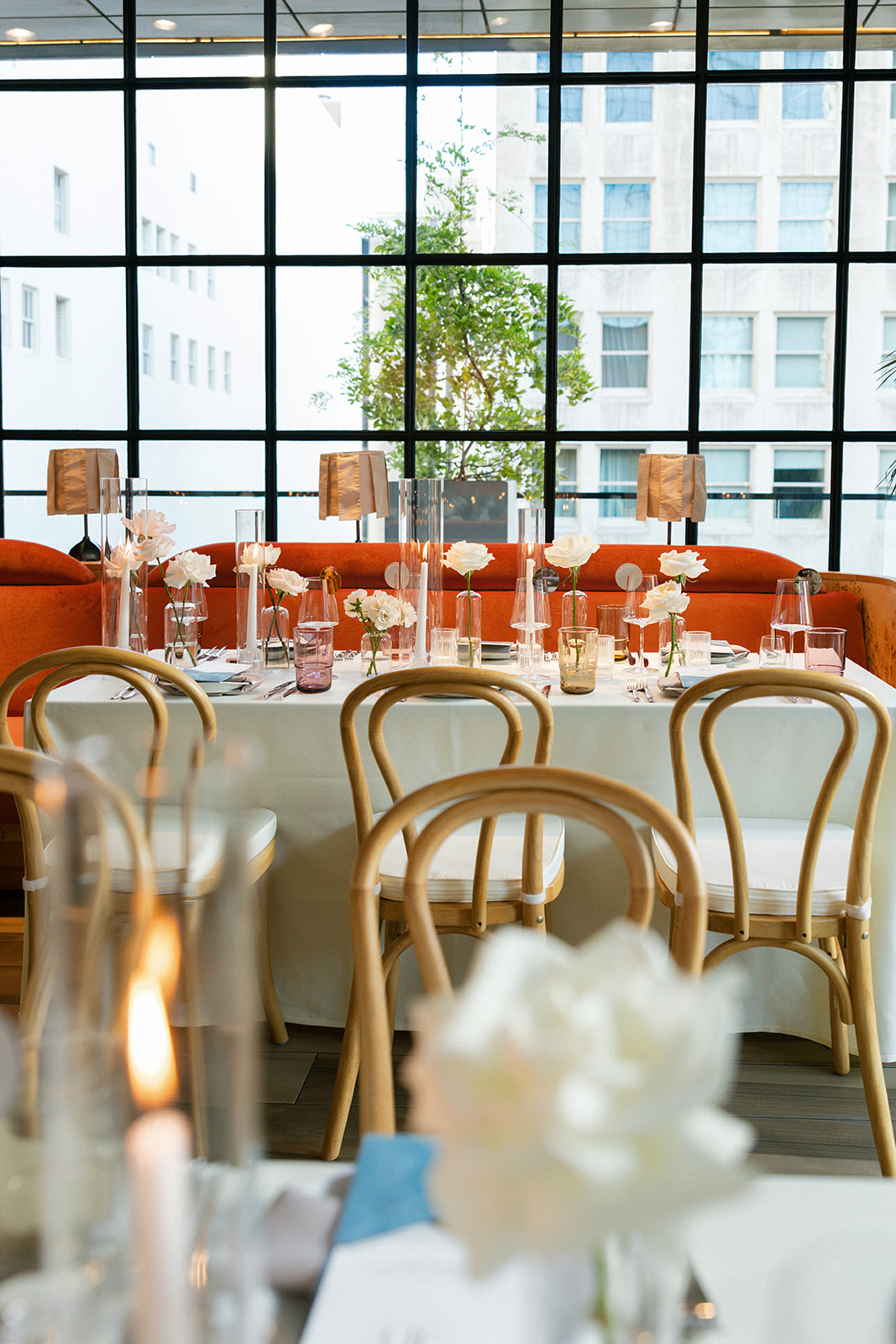 wedding reception tables