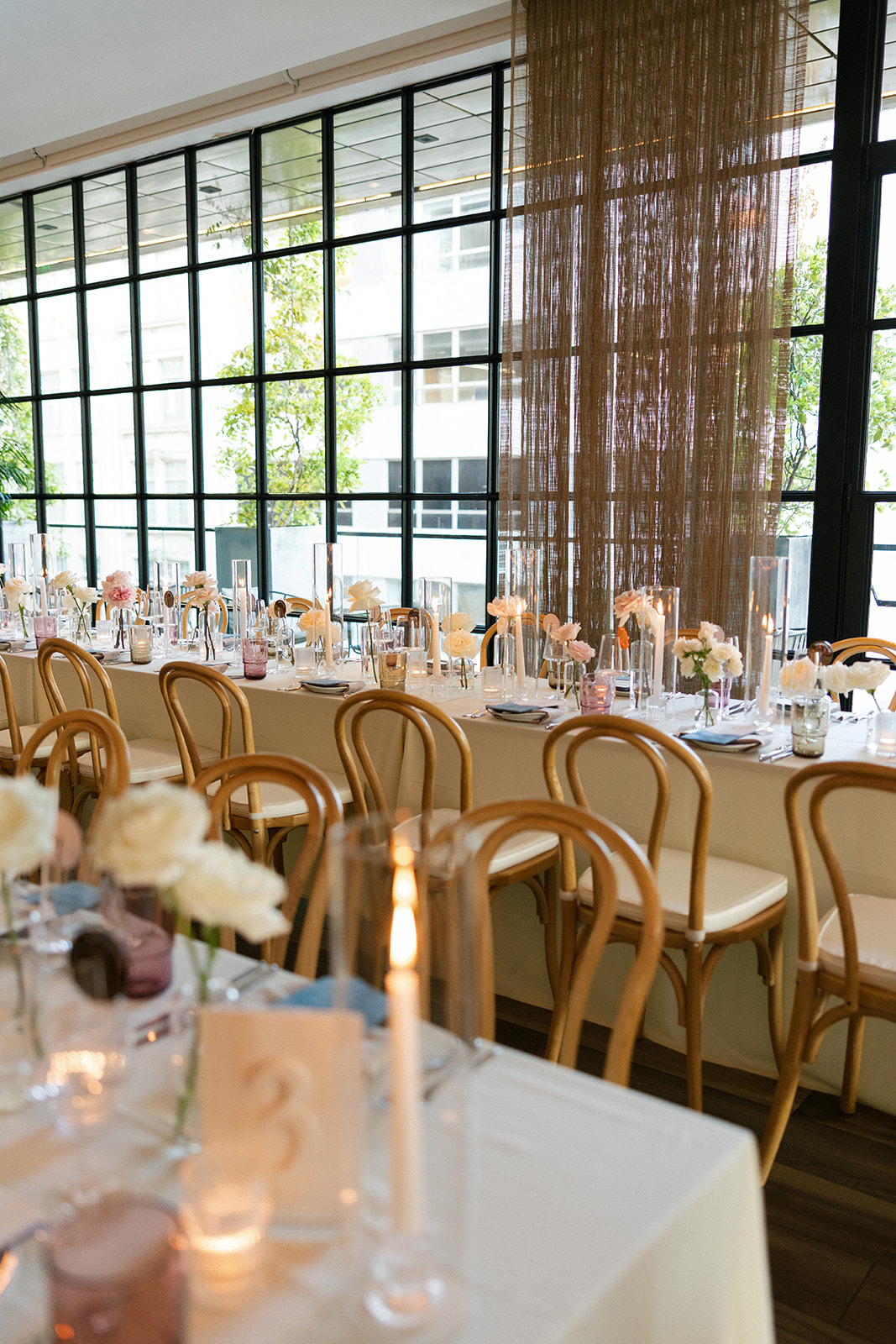 wedding reception tables