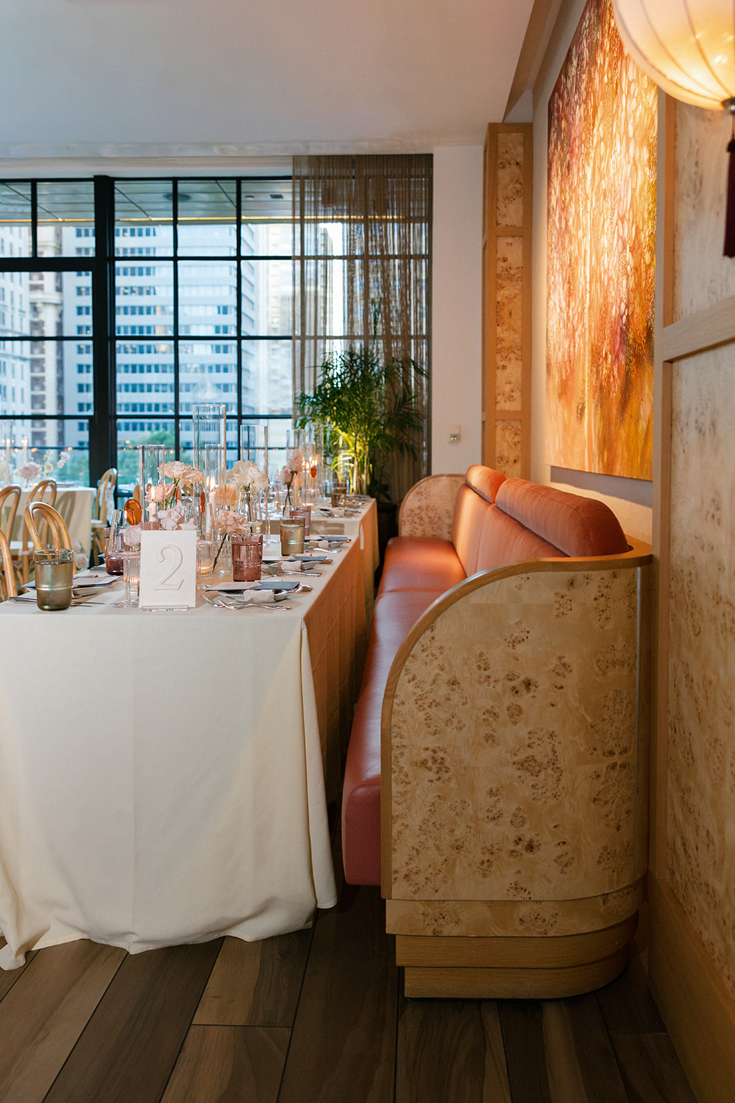 wedding reception tables